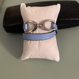 Authentic Coach logo wrap bracelet in periwinkle blue